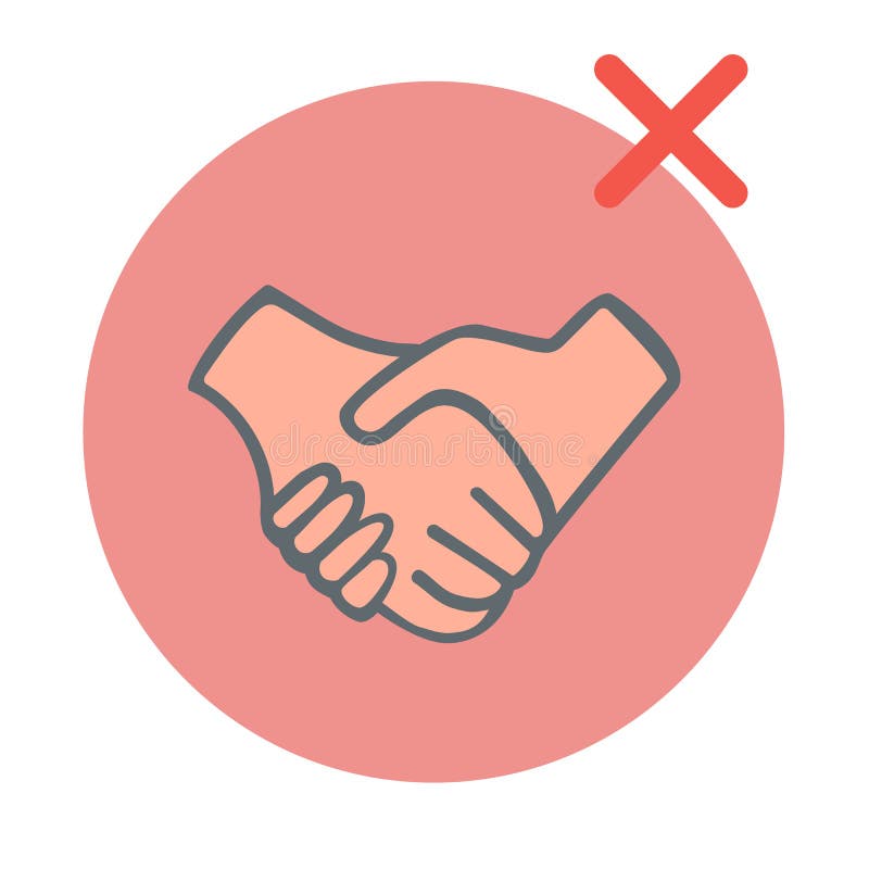 2019ncov virus protection infographic. oamenii se salută reciproc cu un șantaj de mână se arată cum se comportă incorect royalty free illustration