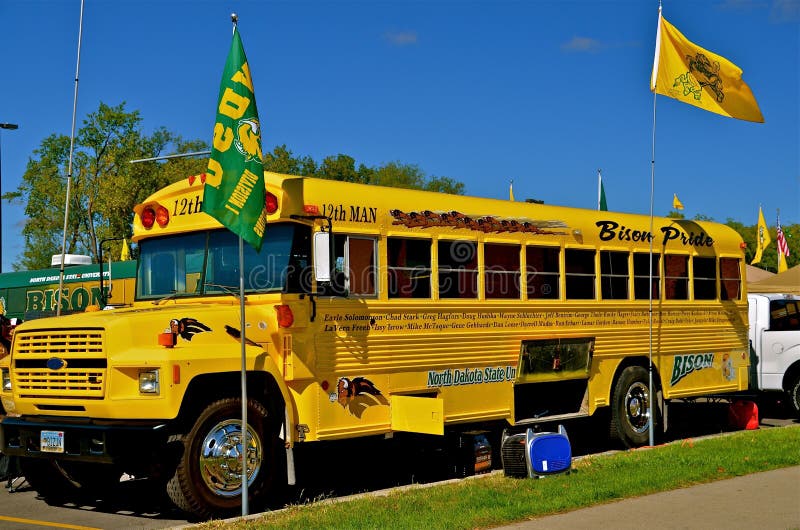 NDSU Bison Sports Bus royalty free stock photo