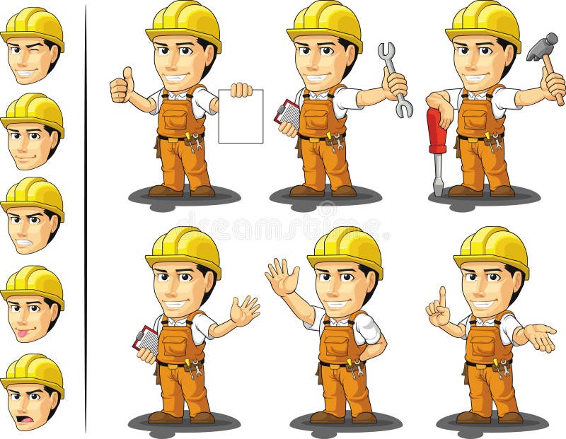 Ndustrial Construction Worker Mascot 2 royalty free illustration