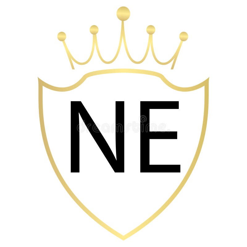 NE Letter Logo Design with Simple Style Stock Vector - Illustration of  modern, creative: 212822341
