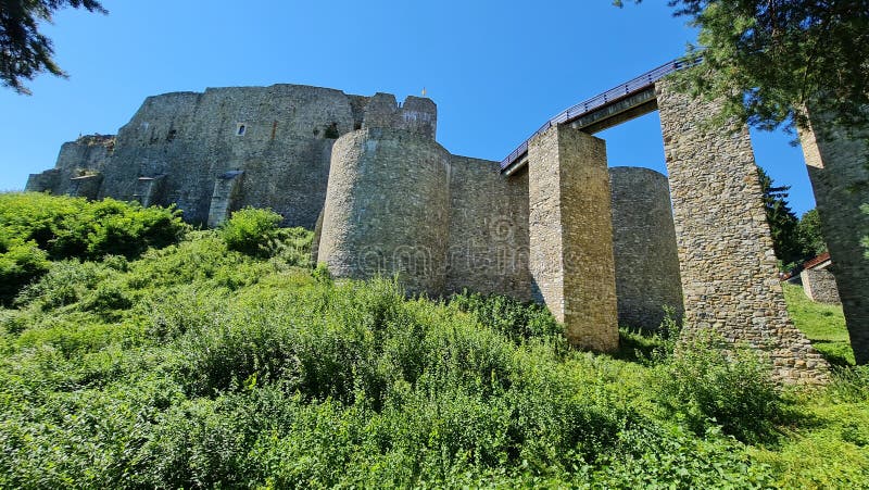 Neamt Citadel Ruins and Museum.Romania Editorial Photo - Image of