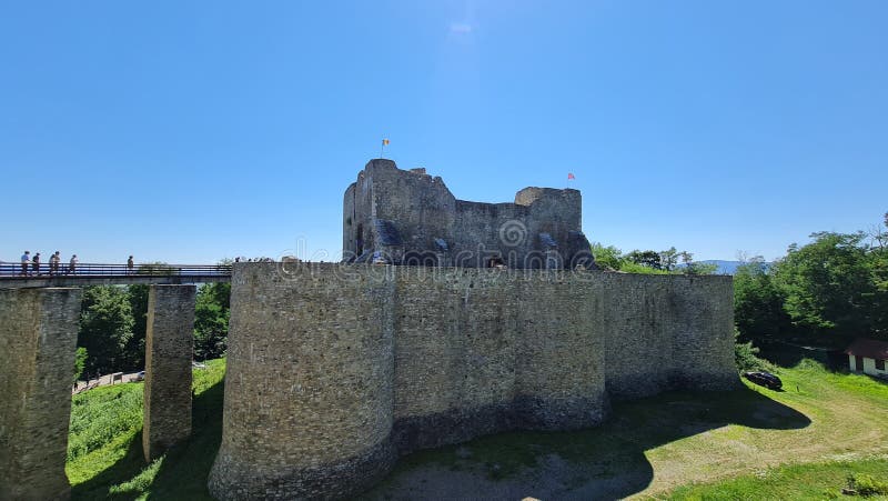 Neamt Citadel Ruins and Museum.Romania Editorial Stock Photo