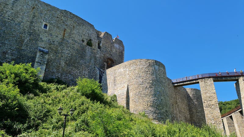 Neamt Citadel Ruins and Museum.Romania Editorial Photo - Image of