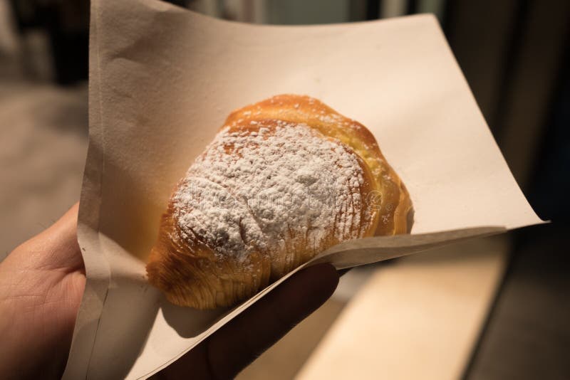 Typical neapolitan Italy sweet called & x22;sfogliatella& x22;. Typical neapolitan Italy sweet called & x22;sfogliatella& x22;