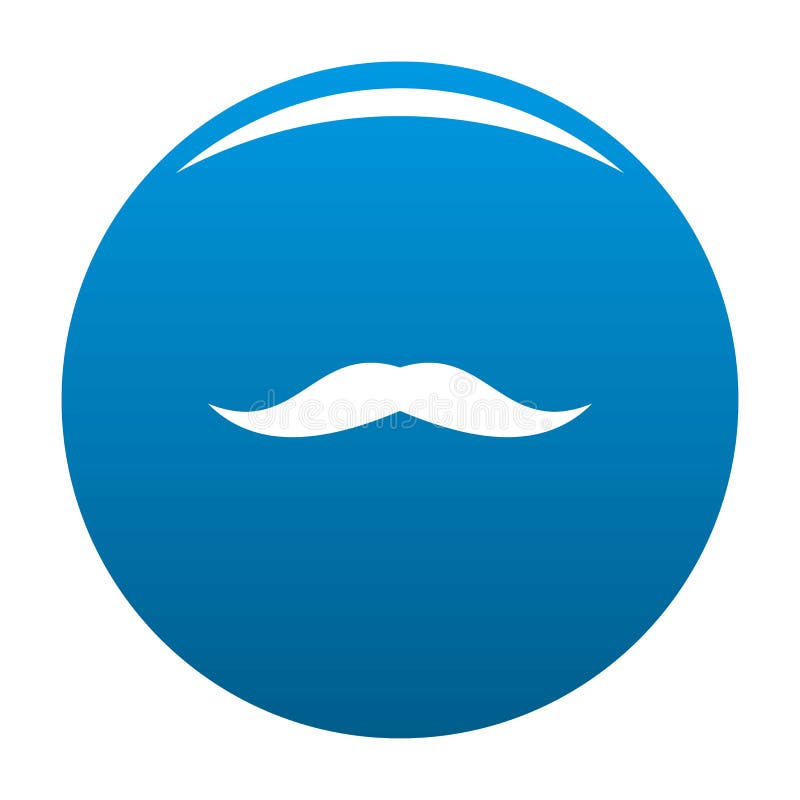 Neat Mustache Icon Blue Vector Stock Vector - Illustration of person ...
