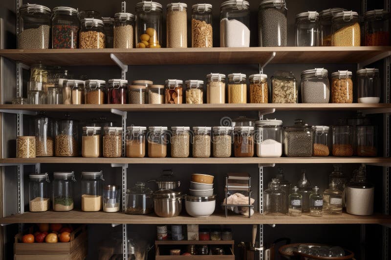 A Neat and Tidy Pantry, with All Ingredients and Supplies in Their ...