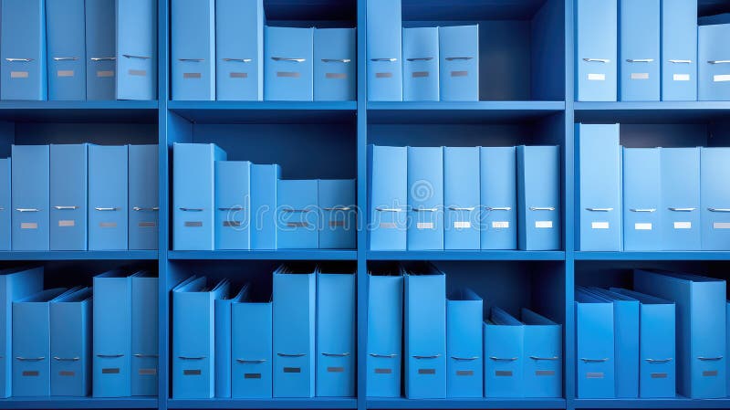 Neatly blue folder stock illustration