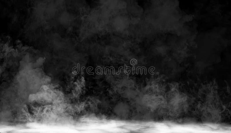 Nebeln Sie ein oder rauchen Sie lokalisierten Spezialeffekt auf dem Boden Weißer Trübungs-, Nebel- oder Smoghintergrund vektor abbildung