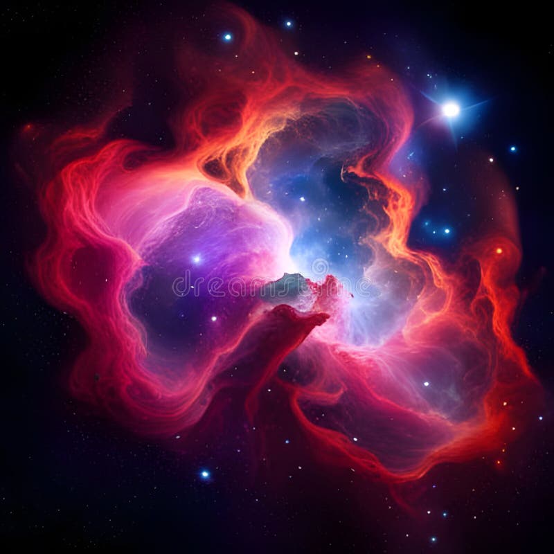 Nebula background. Generative AI. vector illustration