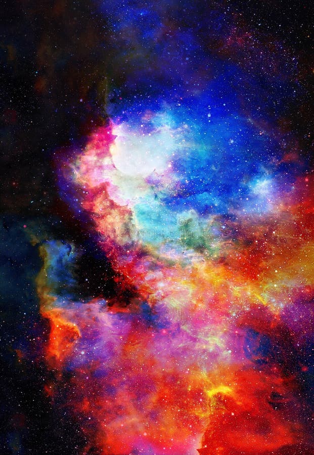 Nebula, Cosmic Space And Stars, Blue Cosmic Abstract Background ...