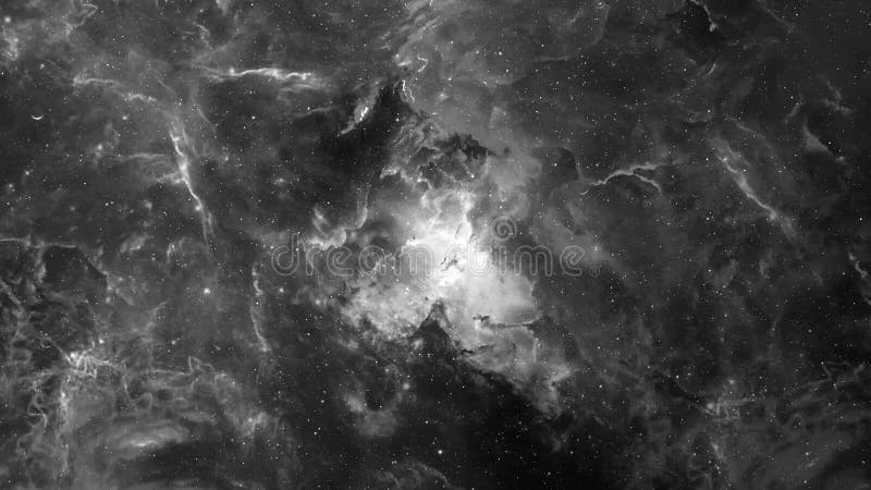 Nebula cosmica in bianco e nero illustrazione di stock