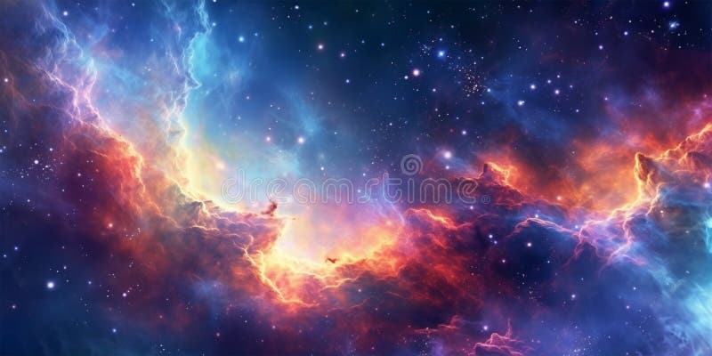 Nebula galaxy background stock illustration. Illustration of background