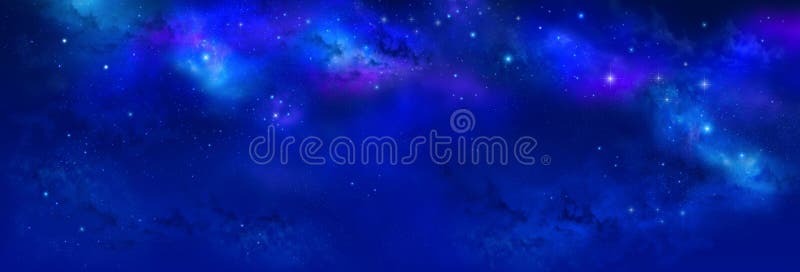 Nebula and Stars in Night Sky Banner - Space Background Stock Photo - Image  of glowing, bright: 174070008