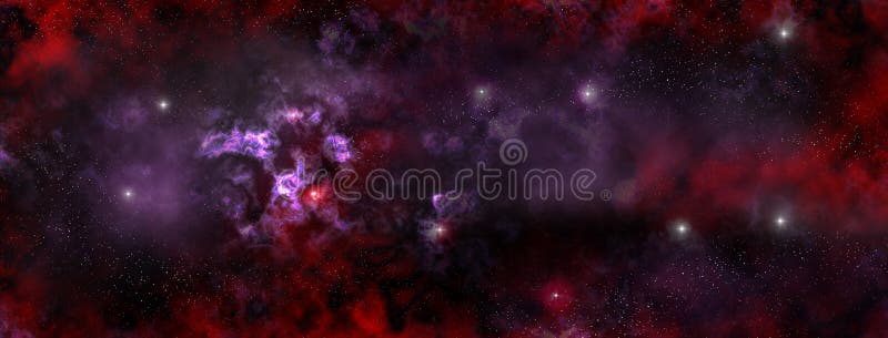 Nebulosa de las estrellas en el espacio profundo ilustración del vector Nebulosa de las estrellas en el espacio profundo ilustración del vector
