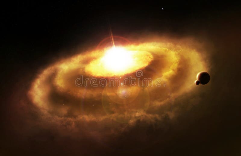 Nebulosa del anillo de la galaxia, cataclismo del espacio libre illustration Nebulosa del anillo de la galaxia, cataclismo del espacio libre illustration