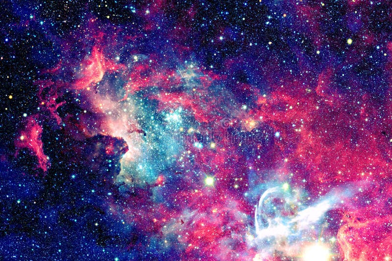 Nebulosa och stjärnor i djupt utrymme arkivbilder