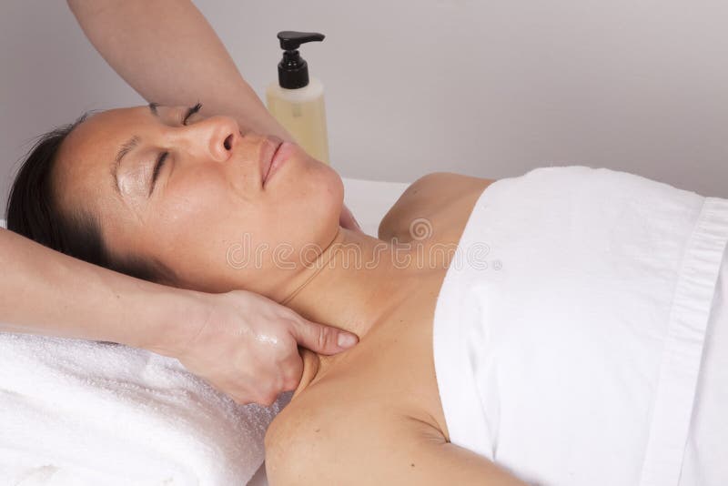 Neck massage on woman