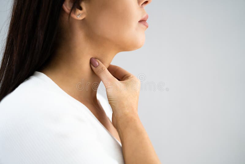 Neck and Throat Pain stock photo. Image of throat, hurt 240071774