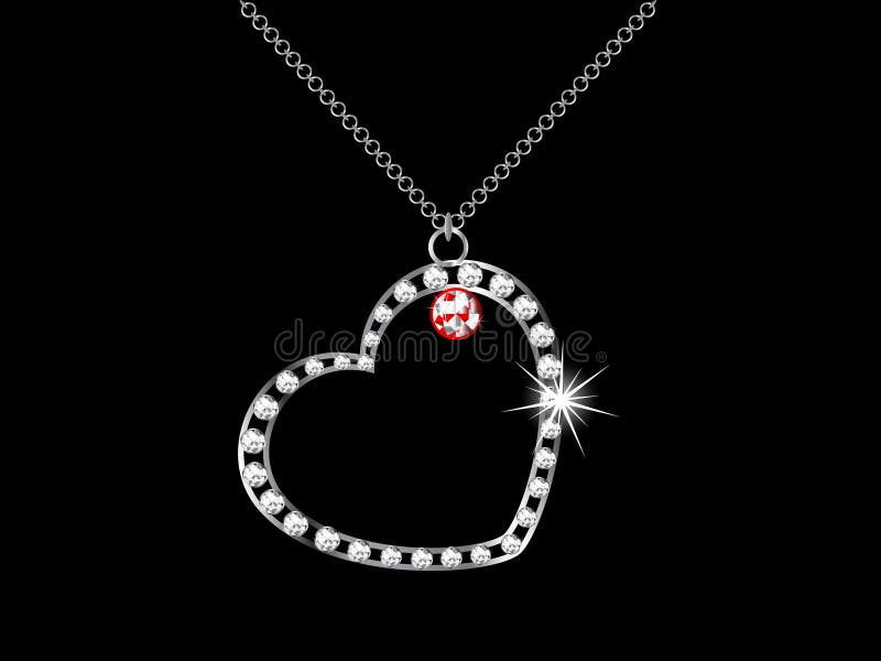 Heart Necklace Stock Illustrations 11,766 Heart Necklace Stock