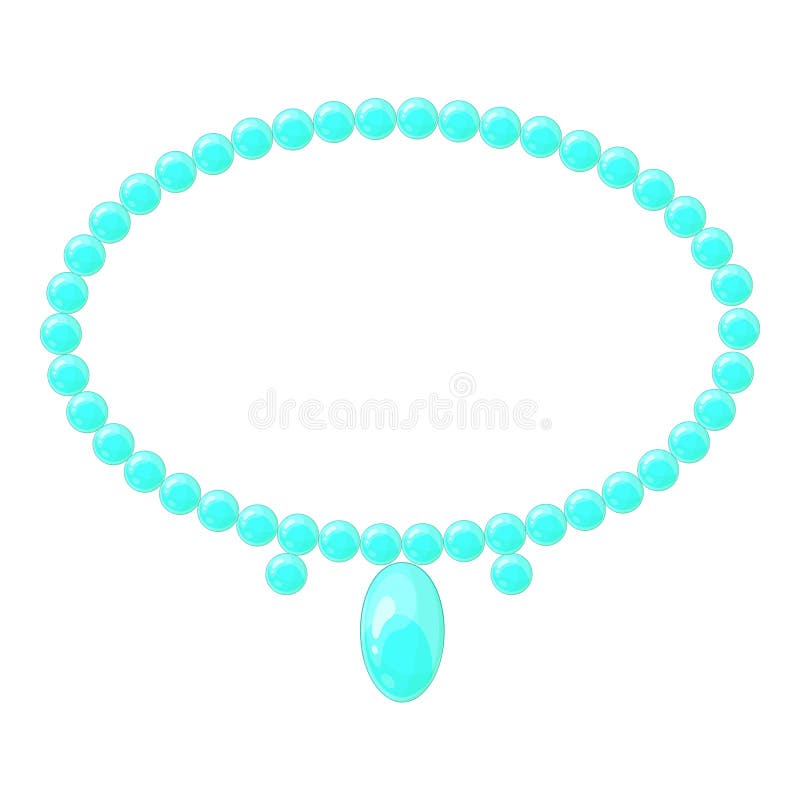 Necklace Icon, Cartoon Style Stock Vector Illustration of jewelry