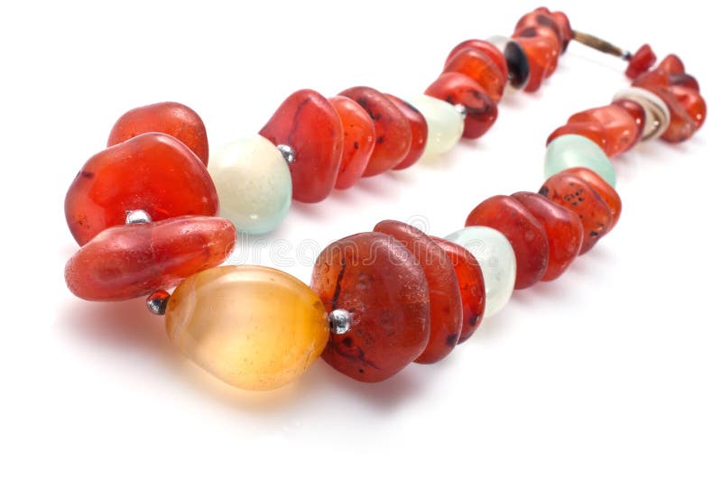 Necklace made of amber