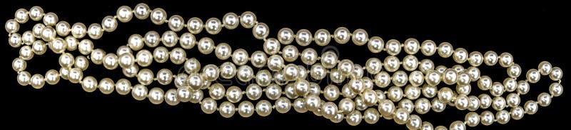 Necklace of Pearls, in High Resolution in Landscape Format, Isolated from  Black Background, As Banner or Header for a Blog or Webs Stock Image -  Image of elegance, perl: 108690993