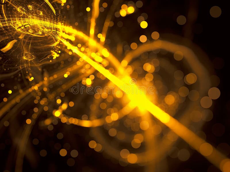 Neclaritate tehnologică cu atât imagine abstractă generată digital. Albastru de aur cu imagine computerizată abstractă atât cu imagine computerizată abstractă. artă digitală : fundal neclar cu curbe strălucitoare. element design secundar sau grafic