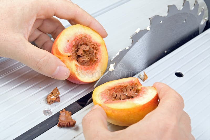 Nectarine cut stock image. Image of fruit, healthy, closeup 17756741