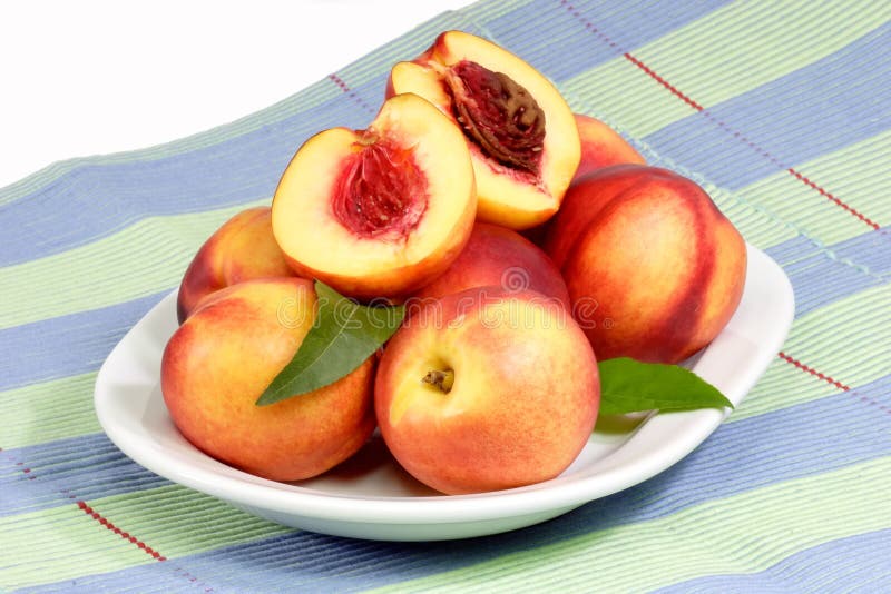 Nectarines stock image. Image of healthy, dishware, nectarine 5714375