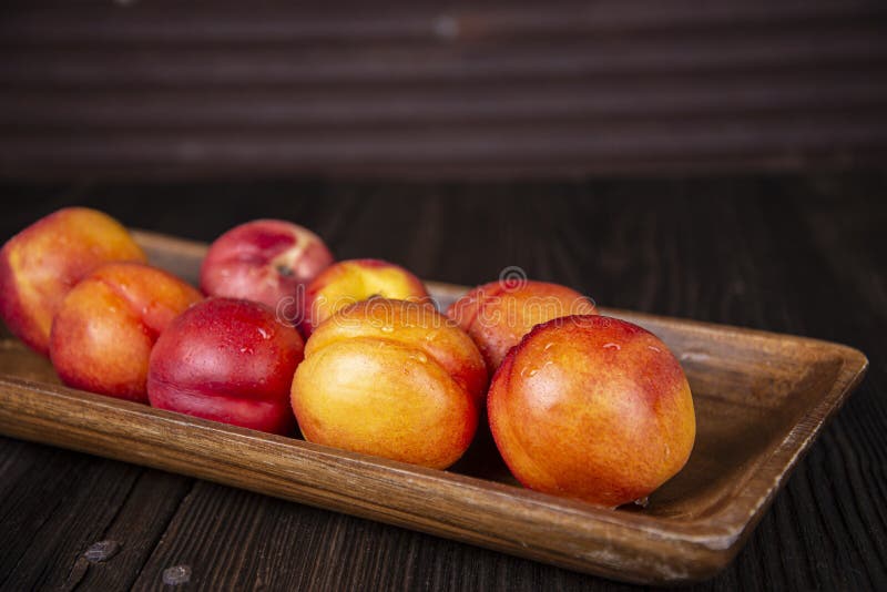 Fresh Ripe Nectarines from a Farmers Market Stock Image Image of
