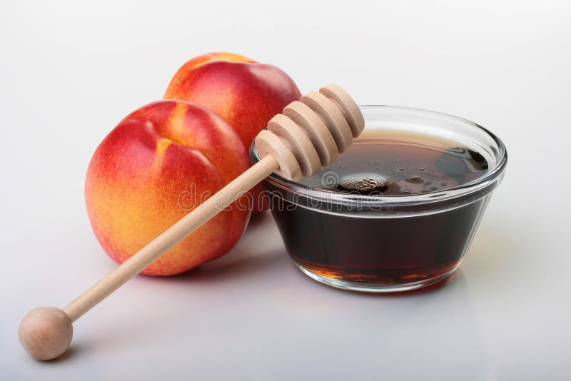 Nectarines and honey