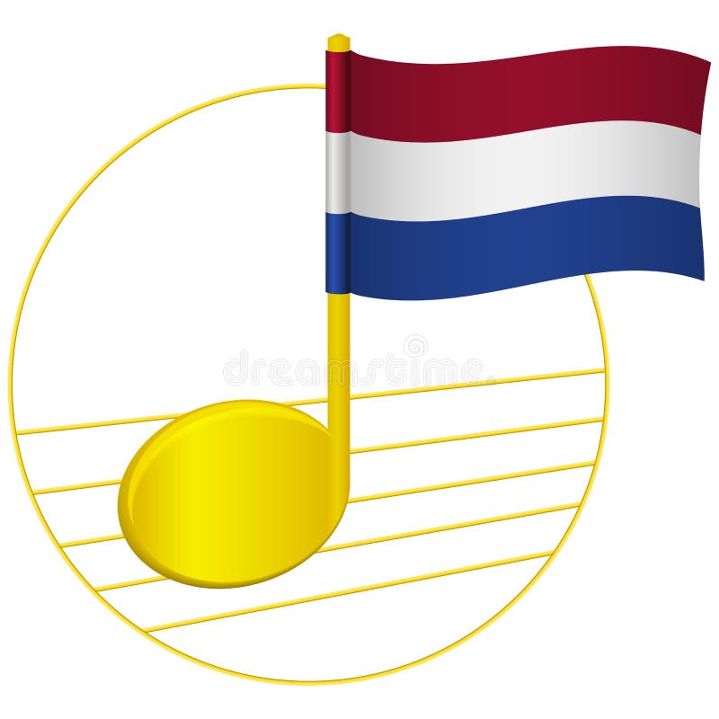 Distilleren passage Verlengen Nederlandse Vlag En Muzieknoot Stock Illustratie - Illustration of begrip,  pictogram: 158121813