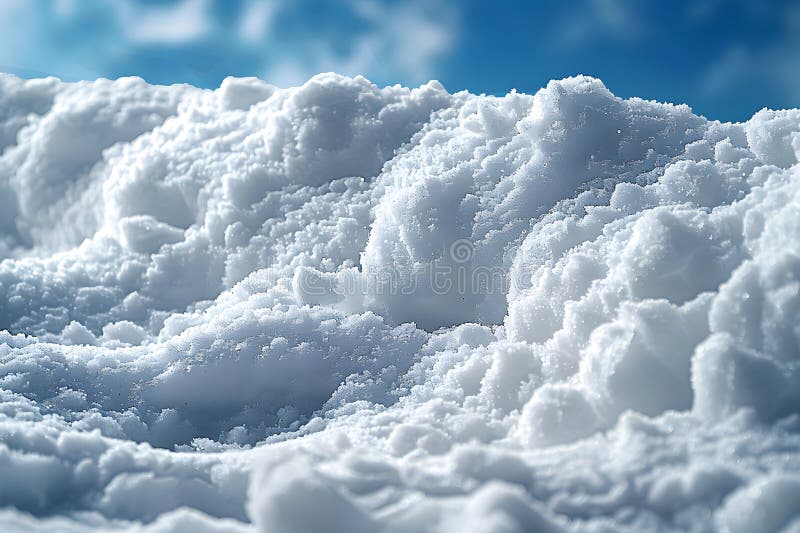 Nedläggning av snölandskap under blå himmelsblå vinterbakgrund för säsongsbyggande generativ ai royaltyfri illustrationer