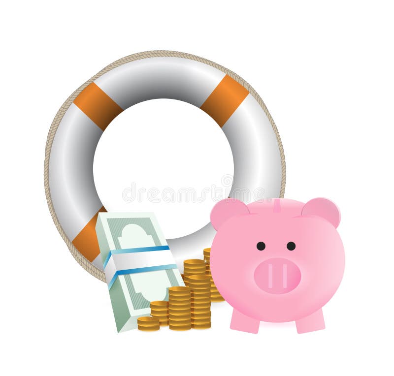Need help with savings concept royalty free illustration