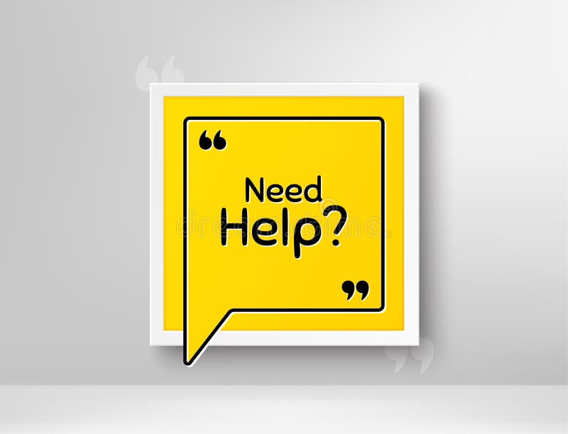 Need help symbol. Support service sign. Vector