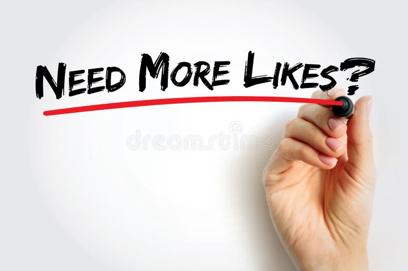 Need More Likes question text quote, concept background stock images