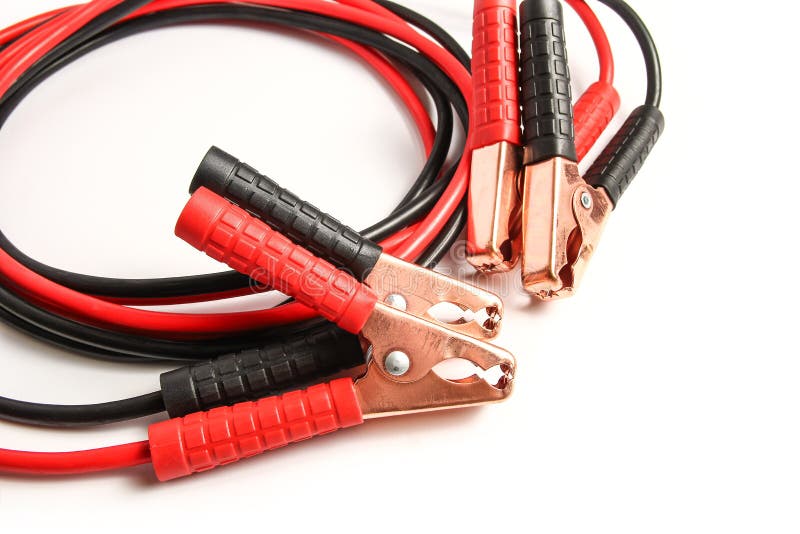 Need Stylish Wire Clamps for Cars on a White Background Stock Photo