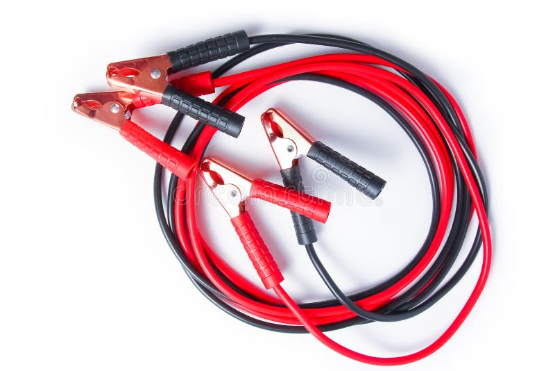 Need Stylish Wire Clamps for Cars on a White Background Stock Photo