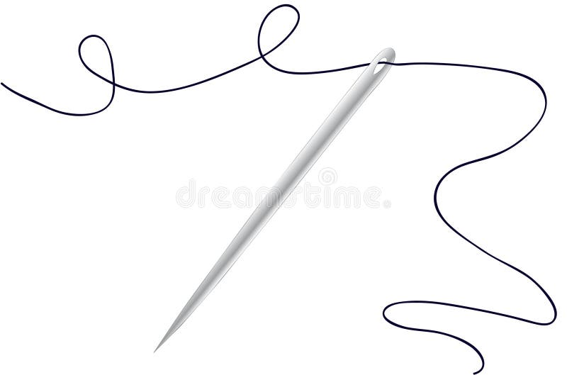 Clip-art of Needle and Thread Stock Vector - Illustration of clothing,  object: 4450317