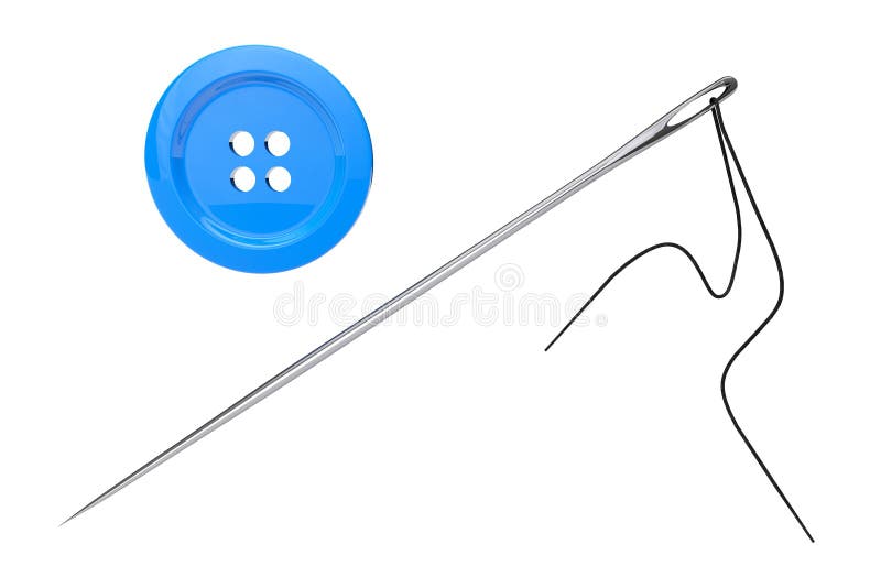 Needle and Blue Thread Vector Colorful Icon Stock Vector - Illustration ...