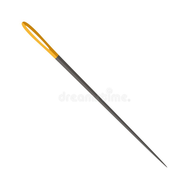 Icon Thread with a Needle. Bobbin Thread and Sewing Needle Stock Vector