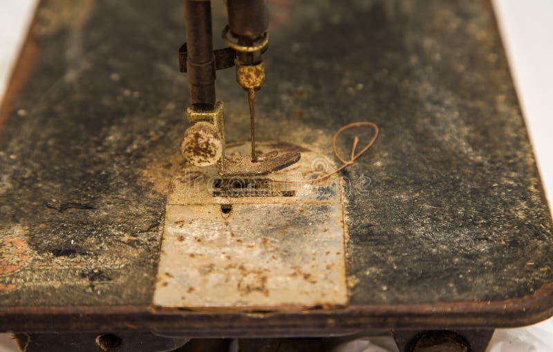 Needle on a Grungy Old Sewing Machine Stock Image Image of dirty