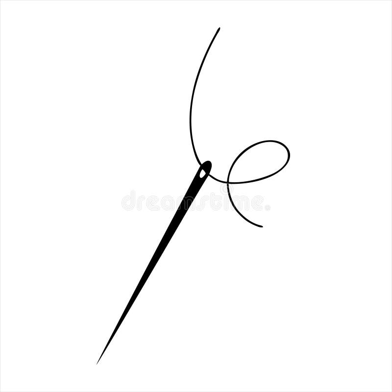 Needle Icon Isolated on White Background from Sewing Collection. Stock ...