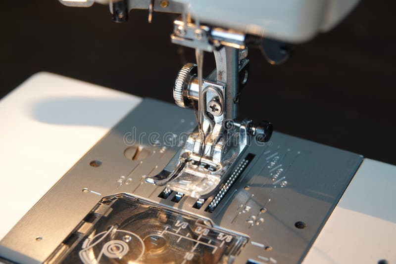 The Needle Mechanism of the Sewing Machine Stock Image Image of steel
