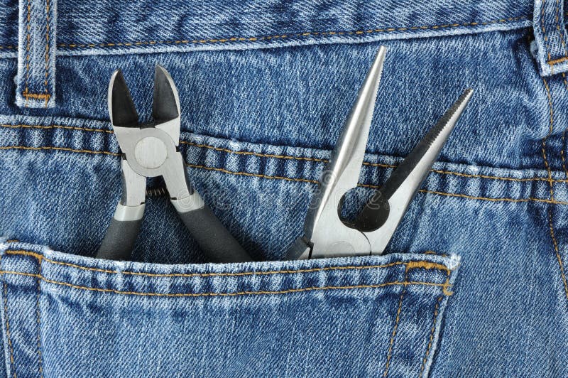 Needle-Nosed & Pliers Side Cutters in Jeans Pocket