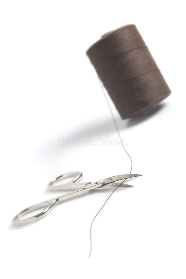 Needle Thread and Button stock image. Image of spool - 11149573