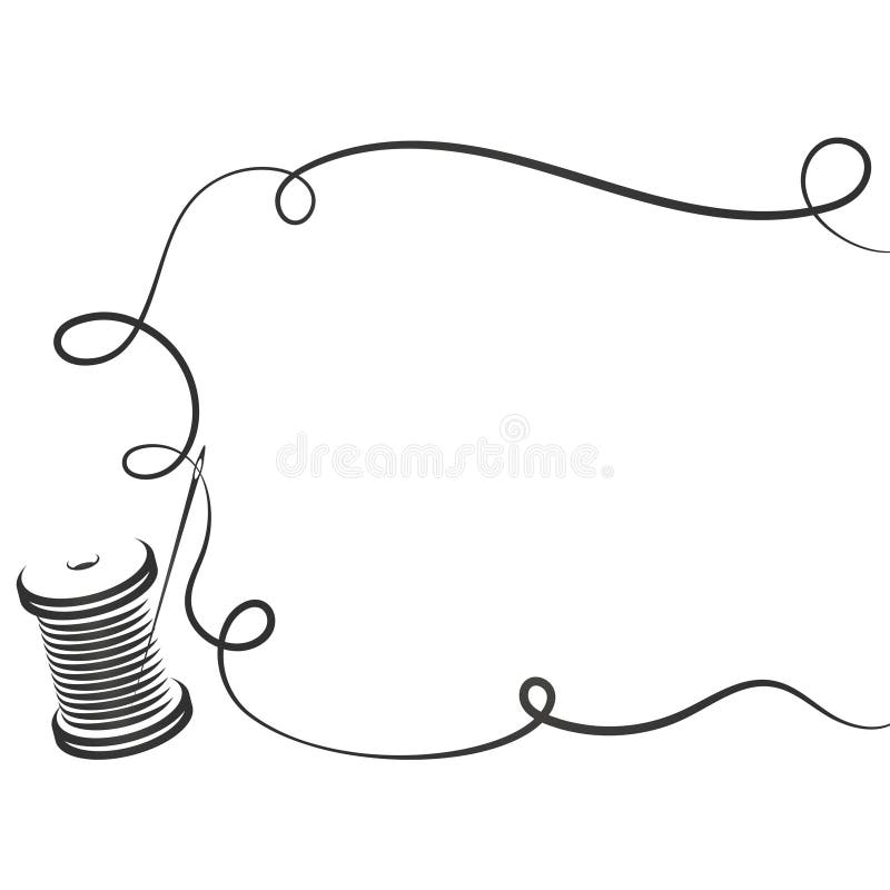 Sewing and cutting set stock illustration. Illustration of sewing ...