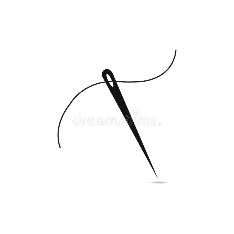 Needle with thread icon stock illustration. Illustration of needle ...