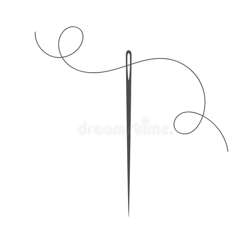 Needle and Thread Silhouette Icon Vector Graphic Stock Vector ...