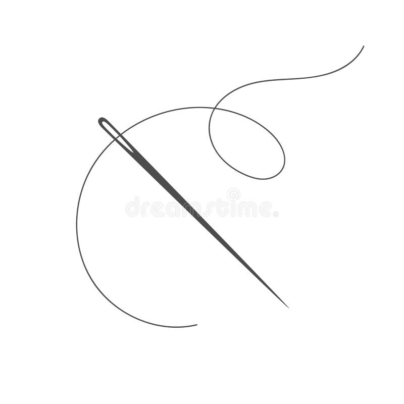 Needle And Thread Silhouette Icon Vector Graphic Stock Vector ...